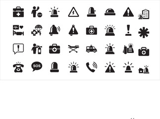 Safety and Emergency Black Icons