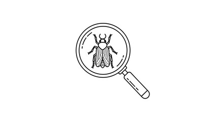 uncover hidden issues a magnifying glass reveals a detailed insect symbolizing problem detection and solution finding for software pest control or scientific research
