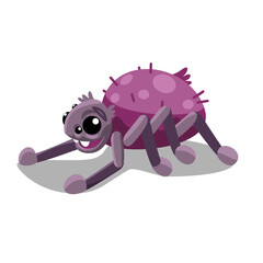Cute Cartoon Spider Playful Vector Illustration