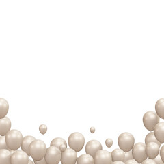 Beige Balloons Frame Border