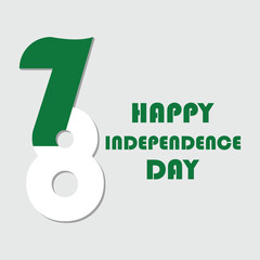 Happy independence day of India, 78 anniversary of Pakistan. Vector Illustrations.