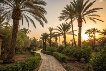 Palm Trees at Sunset