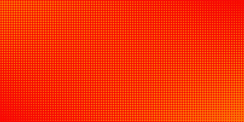 Dots halftone orange color pattern gradient texture with technology digital background. Dots pop art comics with summer background.