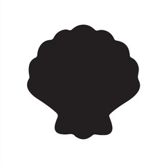 Seashell Silhouette Icon with Simple Design