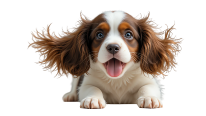 Bright and adorable puppy with joyful expression playful pose vibrant fur and captivating eyes perfect for pet lovers family and home decor