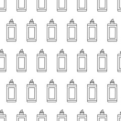 Highlighter seamless pattern. Hand drawn doodle style. Sketch marker pen vector. Back to shool pattern