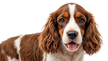 Beautiful dog puppy portrait featuring expressive eyes adorable face and joyful expression highlighting pet's friendly nature and lovable personality for commercial use
