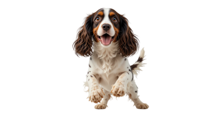 Beautiful playful dog puppy with adorable expression furry coat expressive eyes and joyful demeanor captured in vibrant studio portrait for pet lovers