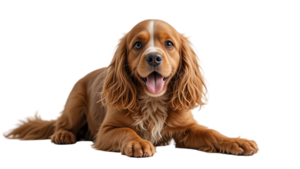Beautiful adorable brown puppy lying on black background capturing playful loyal furry friendly and cute pet photography perfect for pet lovers and animal enthusiasts