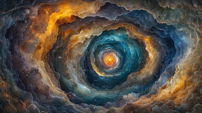 A vibrant 3D render, a digital tapestry of abstract shapes and swirling colors, pulsates with an ethereal energy, inviting the viewer to lose themselves within its depths 