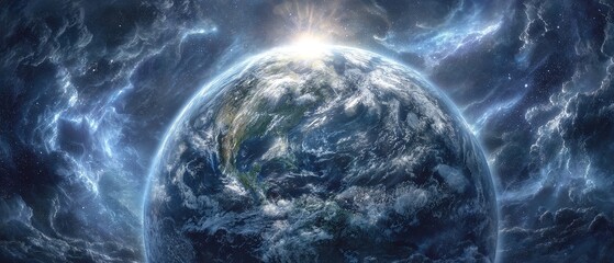 TERRA DALLO SPAZIO: LUCE DIVINA, ATMOSFERA ENERGETICA