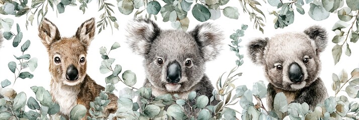 UROCZE AUSTRALIJSKIE ZWIERZĘTA W AKWARELI