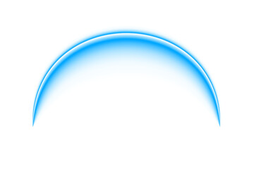 Blue transparent arc shape abstract gradient curve arch halfcircle light cerulean bright simple modern minimalist clean isolated element collection aesthetic contemporary geometric form style