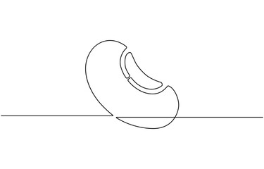 Continuous Line Drawing , Bean icon.