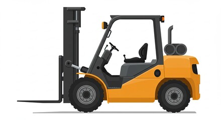 forklift in warehouse