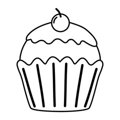 cupcake coloring page printable
