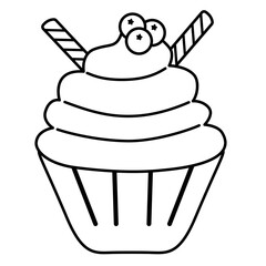 cupcake coloring page printable