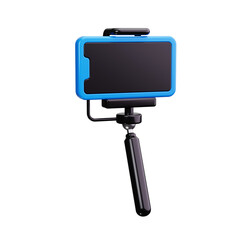 selfie stick 3d render icons