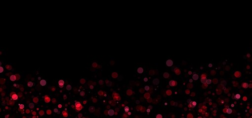 Abstract glitter red background bokeh glitter lights in round sparkle shapes or circles, sparkling celebration, bright bubble transparent light, gold sparkle. © Nanotrillion