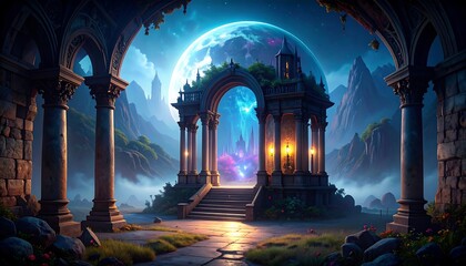Fantasy archway to another world