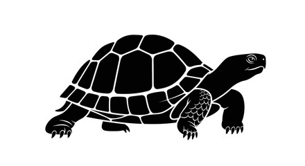 Fototapeta premium strong and steady a bold silhouette of a tortoise for branding logo design and sustainability projects