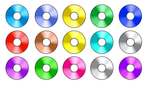 Colorful CD/DVD icons