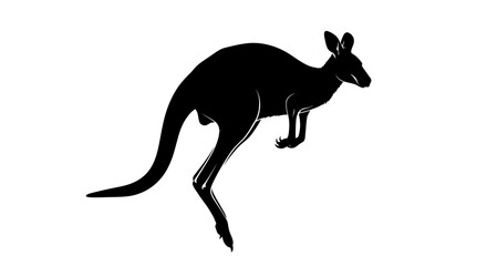 Obraz premium powerful kangaroo silhouette leap of faith progress and australian identity for brand logos websites and marketing materials