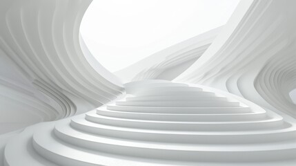 Naklejka premium abstract white curve minimalist background