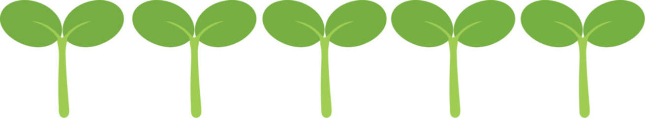 Green seedlings growing new life growth concept