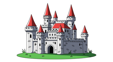 fairytale castle illustration perfect for childrens books fantasy games and medievalthemed projects