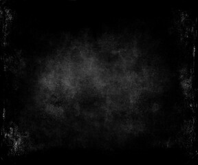 Obraz premium Black grunge background, old damaged wall, scary horror texture