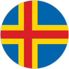 Aland Islands flag 