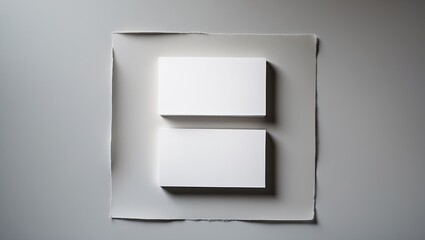 A white rectangular block on a white background with a shadow effect.