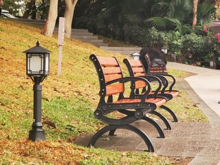 bench in autumn park