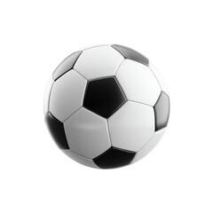 Fototapeta premium Classic Black and White Soccer Ball for Sports and Recreation Use on transparent background