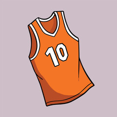 Jersey basketball players orange 