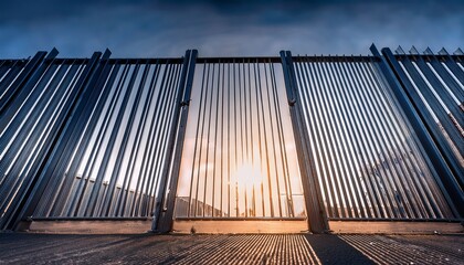 durable steel bars create a formidable barrier symbolizing enclosure and restricted access