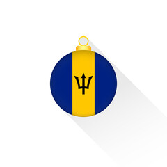 Barbados National Flag Christmas Decoration.