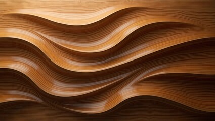 Abstract wood paneling with flowing curves.