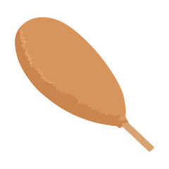 手描きの可愛いアメリカンドッグのイラスト