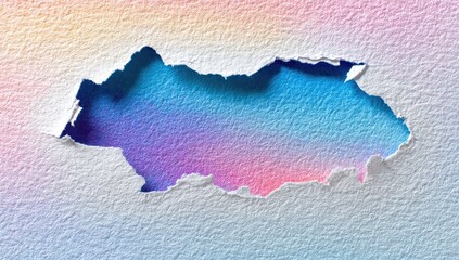 Torn paper with vibrant gradient colors