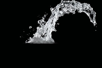 water splash Black Background