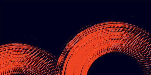 Tire tracks, motorbike wheel or car tread marks, grunge vector. Bicycle or motocross road rally tire tracks, speed motorbike racing rubber track pattern, traction tires in red.