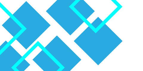 Geometric 3D blue cube pattern with colorful squares on a vector business wallpaper
