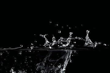 water splash Black Background