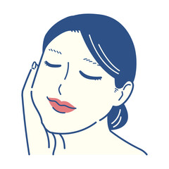 手書き_女性_上半身_02