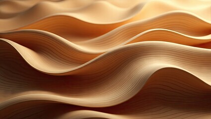Obraz premium Abstract wavy lines of light beige wood grain.