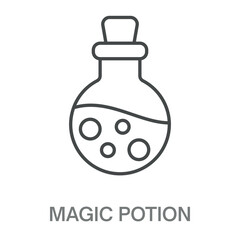 Magic Potion Simple Style Design Outline Symbol Illustration