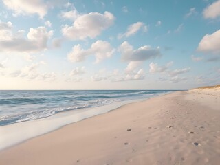 Soft Pastel Beach Scene