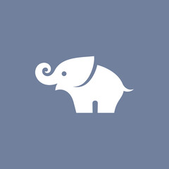 cute elephant logo design vector illustration